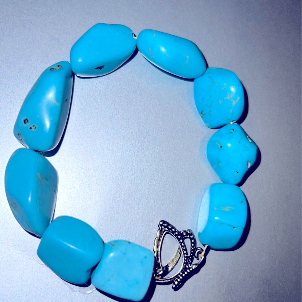 Authentic turquoise bracelet with butterfly 🦋 clasp
